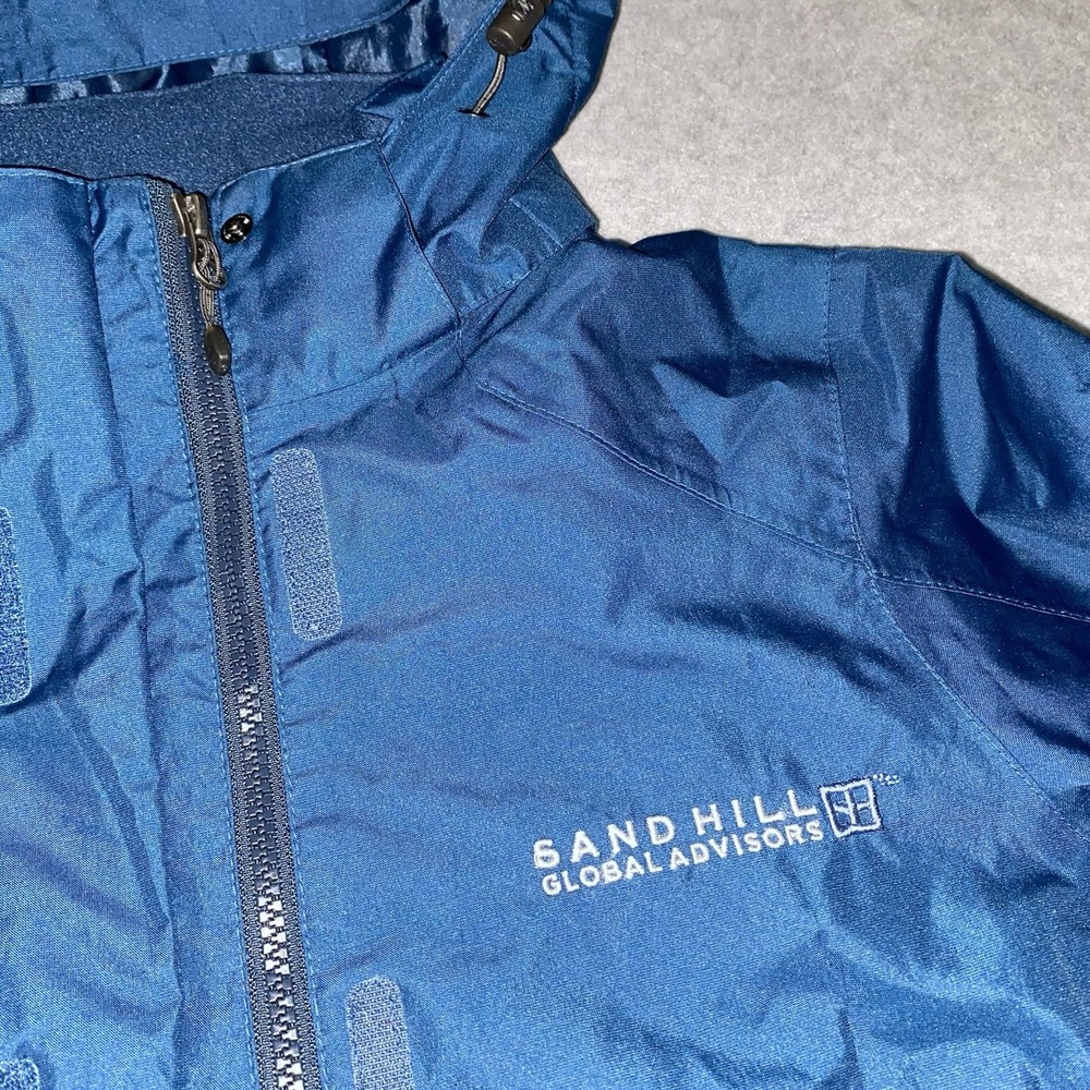 Eddie Bauer WeatherEdge Rain Jacket Womens XS Blue Hooded Waterproof Windbreaker - Picture 9 of 16